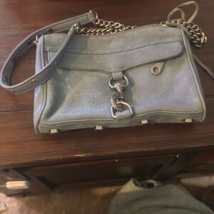 Rebecca minkoff light blue cross body purse with removable strap